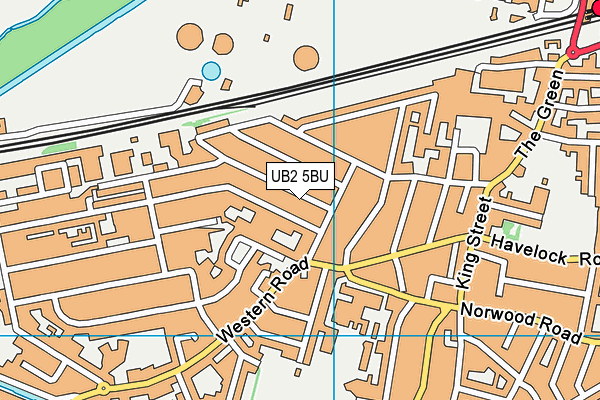 UB2 5BU map - OS VectorMap District (Ordnance Survey)