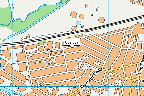 UB2 5BY map - OS VectorMap District (Ordnance Survey)
