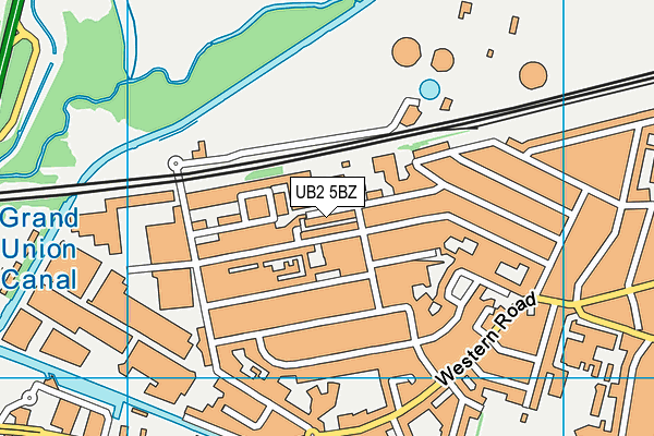 UB2 5BZ map - OS VectorMap District (Ordnance Survey)