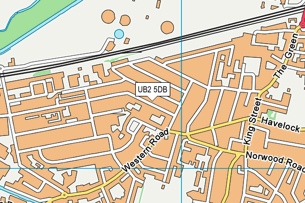 UB2 5DB map - OS VectorMap District (Ordnance Survey)