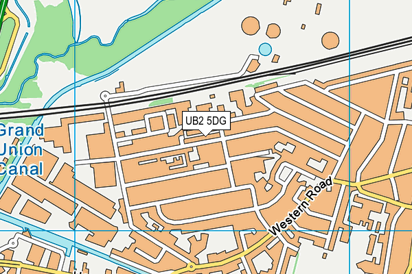 UB2 5DG map - OS VectorMap District (Ordnance Survey)