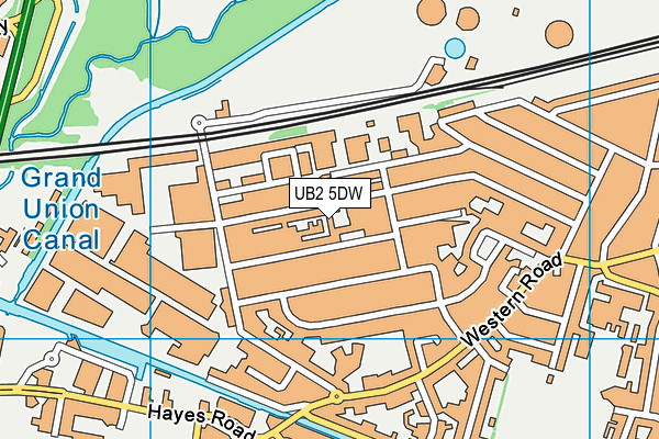 UB2 5DW map - OS VectorMap District (Ordnance Survey)