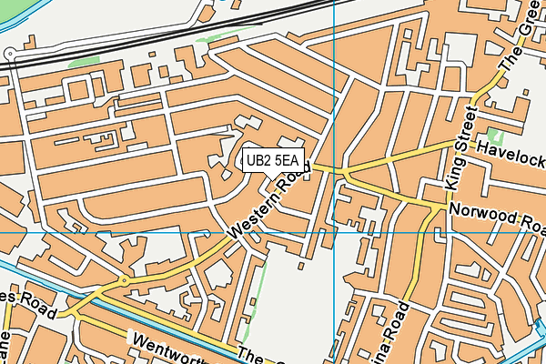 UB2 5EA map - OS VectorMap District (Ordnance Survey)