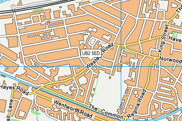 UB2 5ED map - OS VectorMap District (Ordnance Survey)