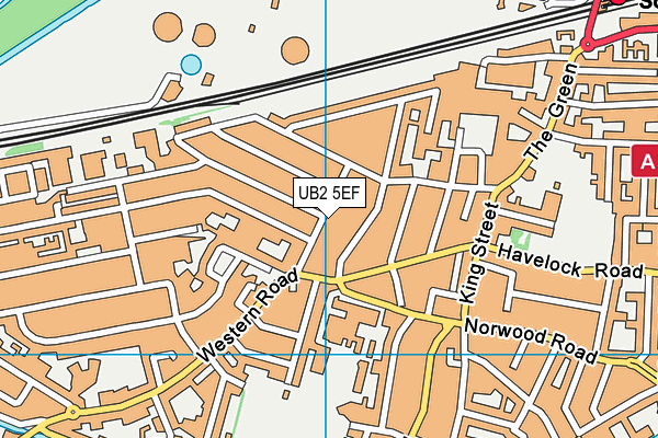 UB2 5EF map - OS VectorMap District (Ordnance Survey)