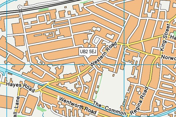 UB2 5EJ map - OS VectorMap District (Ordnance Survey)