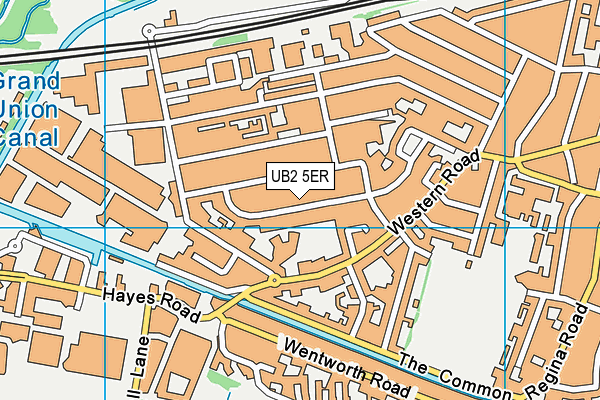 UB2 5ER map - OS VectorMap District (Ordnance Survey)