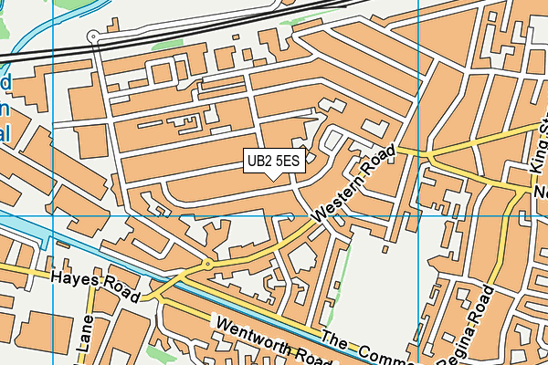 UB2 5ES map - OS VectorMap District (Ordnance Survey)