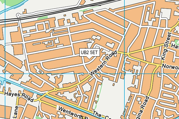 UB2 5ET map - OS VectorMap District (Ordnance Survey)