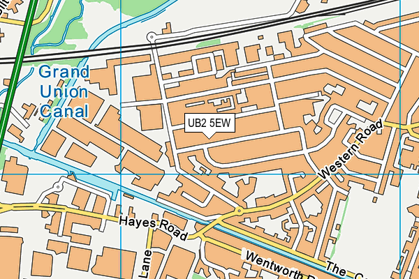 UB2 5EW map - OS VectorMap District (Ordnance Survey)
