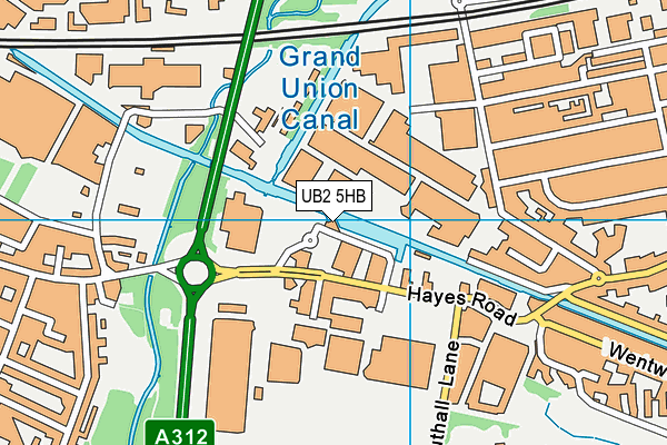UB2 5HB map - OS VectorMap District (Ordnance Survey)