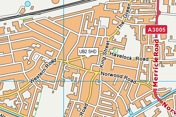 UB2 5HD map - OS VectorMap District (Ordnance Survey)