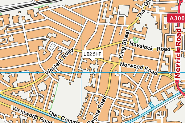 UB2 5HF map - OS VectorMap District (Ordnance Survey)