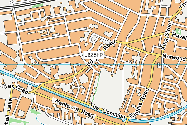 UB2 5HP map - OS VectorMap District (Ordnance Survey)