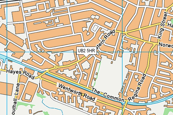 UB2 5HR map - OS VectorMap District (Ordnance Survey)
