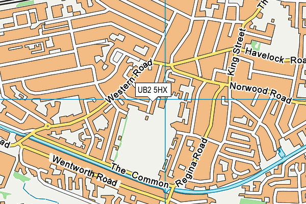 UB2 5HX map - OS VectorMap District (Ordnance Survey)