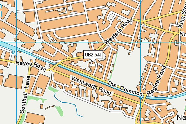 UB2 5JJ map - OS VectorMap District (Ordnance Survey)