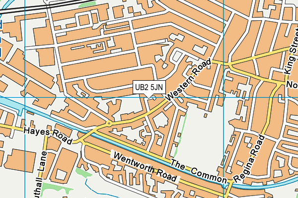 UB2 5JN map - OS VectorMap District (Ordnance Survey)