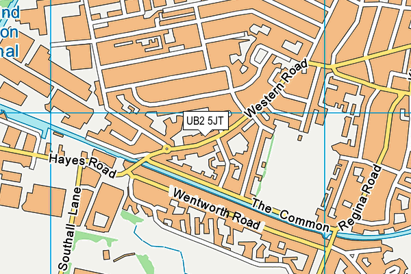 UB2 5JT map - OS VectorMap District (Ordnance Survey)