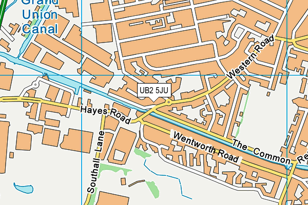 UB2 5JU map - OS VectorMap District (Ordnance Survey)