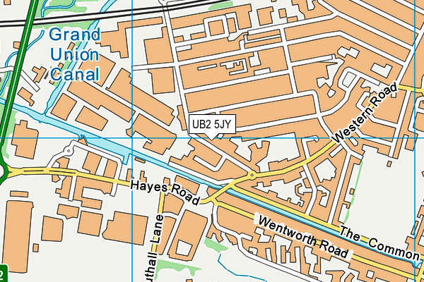 UB2 5JY map - OS VectorMap District (Ordnance Survey)