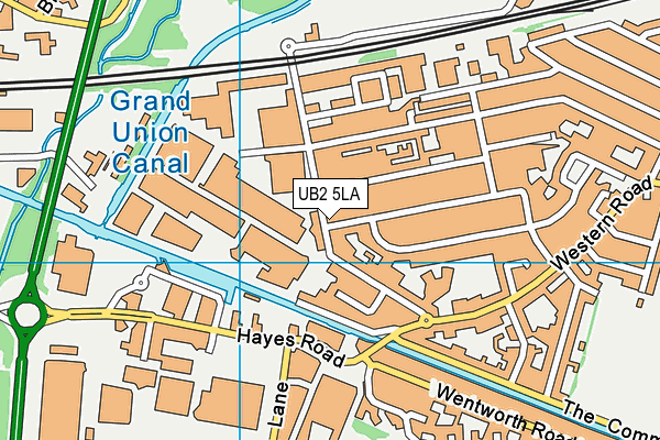 UB2 5LA map - OS VectorMap District (Ordnance Survey)