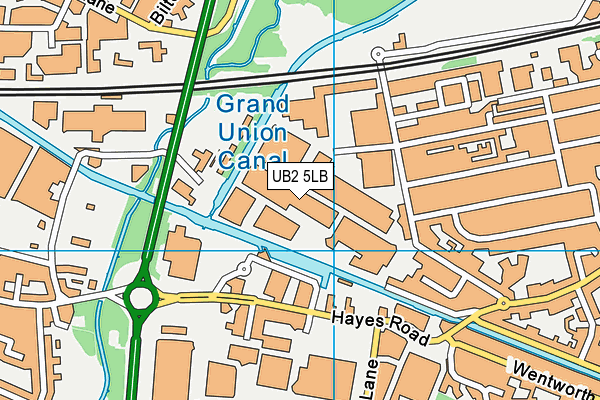 UB2 5LB map - OS VectorMap District (Ordnance Survey)