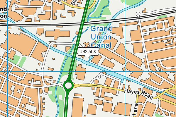 UB2 5LX map - OS VectorMap District (Ordnance Survey)
