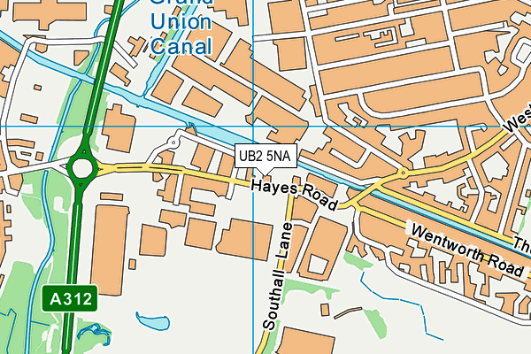 UB2 5NA map - OS VectorMap District (Ordnance Survey)
