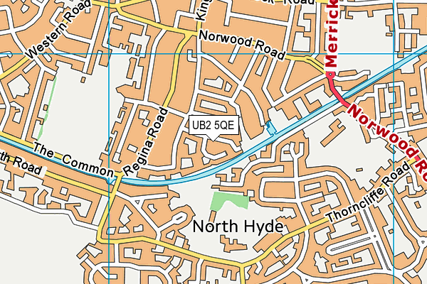 UB2 5QE map - OS VectorMap District (Ordnance Survey)