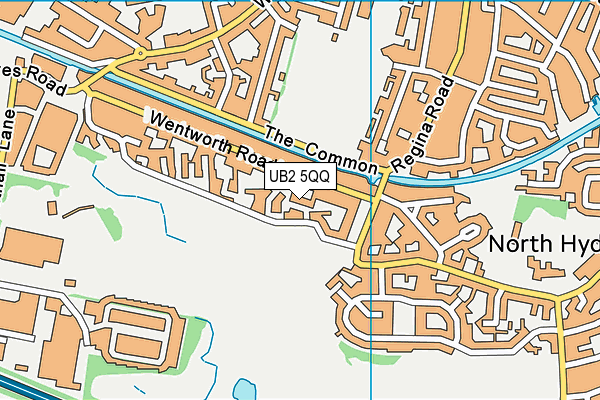 UB2 5QQ map - OS VectorMap District (Ordnance Survey)