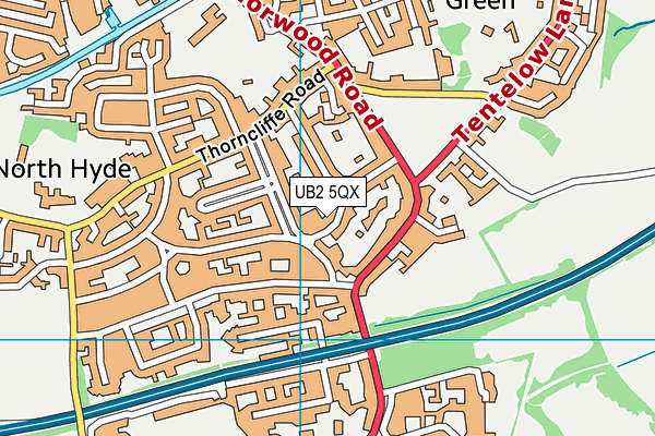 UB2 5QX map - OS VectorMap District (Ordnance Survey)