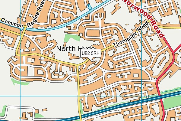 UB2 5RH map - OS VectorMap District (Ordnance Survey)