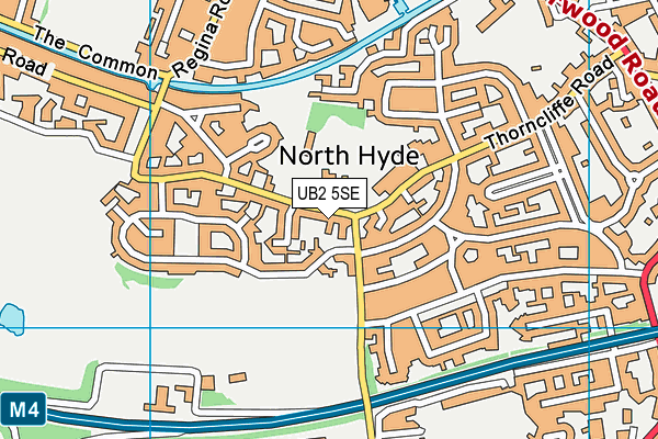 UB2 5SE map - OS VectorMap District (Ordnance Survey)