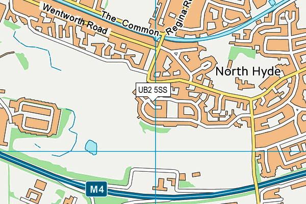 UB2 5SS map - OS VectorMap District (Ordnance Survey)
