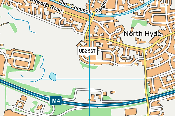 UB2 5ST map - OS VectorMap District (Ordnance Survey)