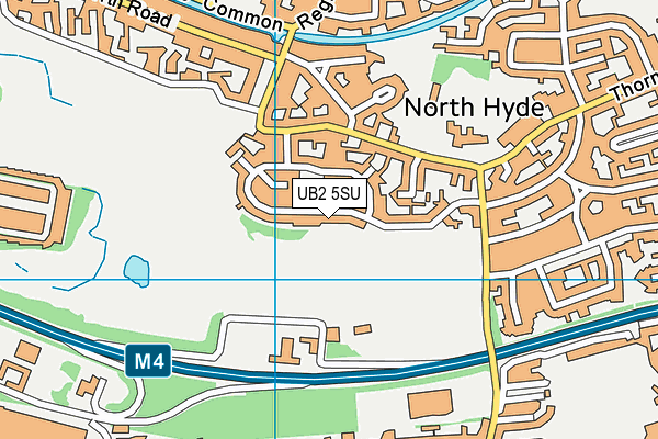 UB2 5SU map - OS VectorMap District (Ordnance Survey)