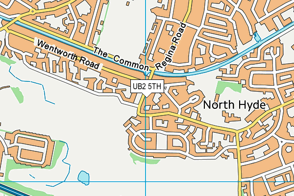 UB2 5TH map - OS VectorMap District (Ordnance Survey)