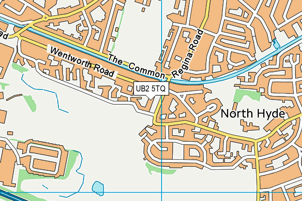 UB2 5TQ map - OS VectorMap District (Ordnance Survey)