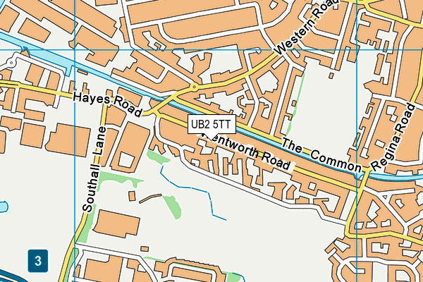 UB2 5TT map - OS VectorMap District (Ordnance Survey)