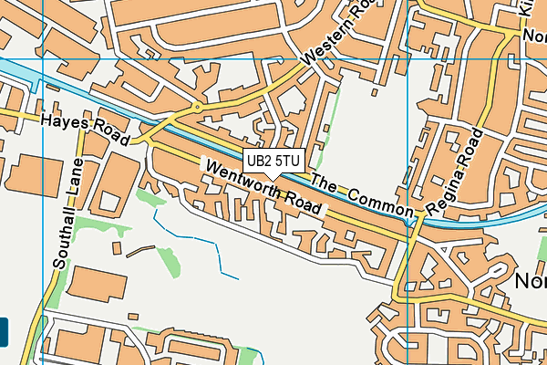 UB2 5TU map - OS VectorMap District (Ordnance Survey)