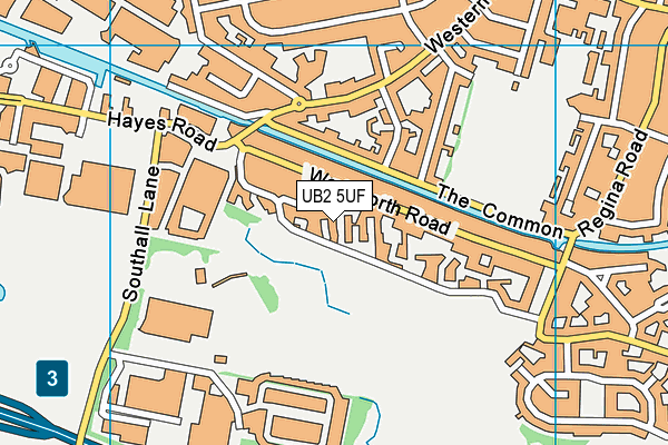 UB2 5UF map - OS VectorMap District (Ordnance Survey)