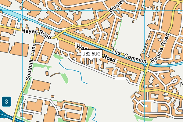 UB2 5UG map - OS VectorMap District (Ordnance Survey)