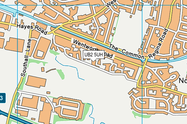 UB2 5UH map - OS VectorMap District (Ordnance Survey)