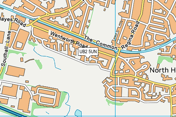 UB2 5UN map - OS VectorMap District (Ordnance Survey)
