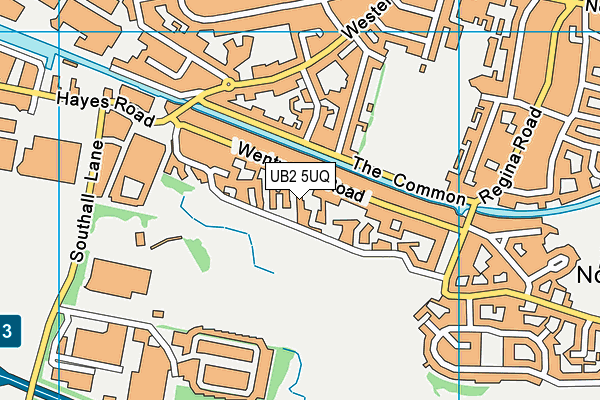 UB2 5UQ map - OS VectorMap District (Ordnance Survey)