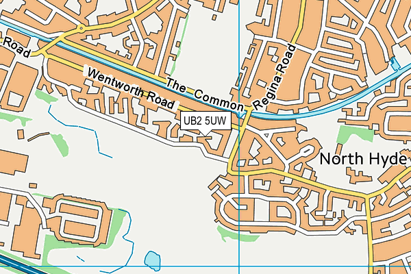 UB2 5UW map - OS VectorMap District (Ordnance Survey)