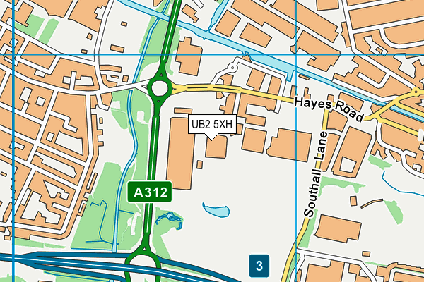 UB2 5XH map - OS VectorMap District (Ordnance Survey)