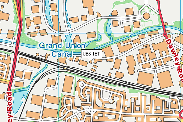 UB3 1ET map - OS VectorMap District (Ordnance Survey)
