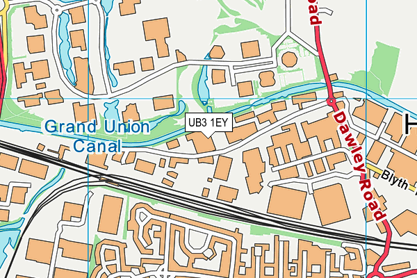 UB3 1EY map - OS VectorMap District (Ordnance Survey)